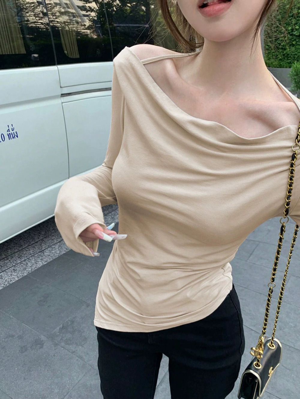 ZARA Sexy Summer Halter Neck Off Shoulder Solid Color Layering Top for Women